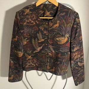 Lands End Duck Tapestry Jacket